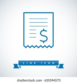 buy bill line vector icon 