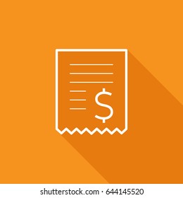 buy bill line vector icon 