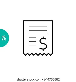 buy bill line vector icon 