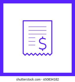 buy bill line vector icon 
