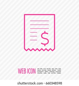 buy bill line vector icon 