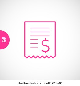 buy bill line vector icon 