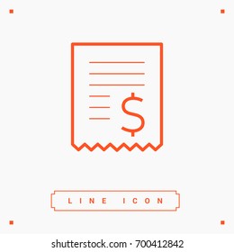 buy bill line vector icon 