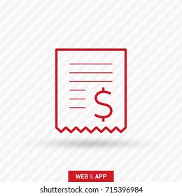 buy bill line vector icon 