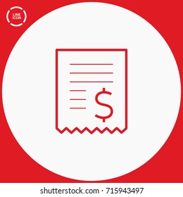 buy bill line vector icon 