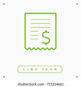 buy bill line vector icon 