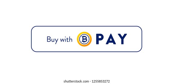 Buy with Bitcoin Gold cryptocurrency vector illustration isolated