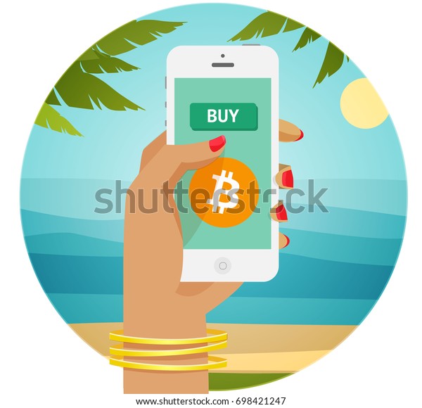 Buy Bitcoin Live Easily Richly Online Stock Vector Royalty Free - 