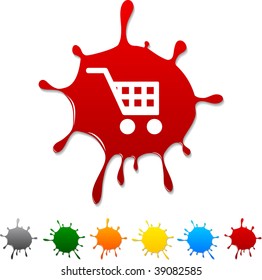 Icono de la compra de manchas. Ilustración vectorial.