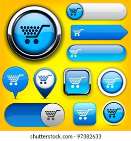 Buy blue design elements for website or app. Vector eps10.