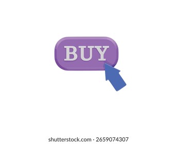 buy button icon 3d illustration render