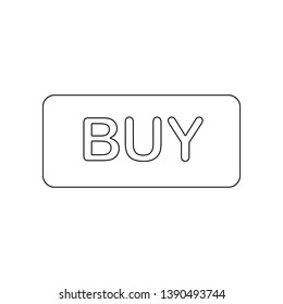 buy button icon. Element of web for mobile concept and web apps icon. Outline, thin line icon for website design and development, app development