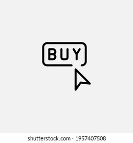 Buy button icon sign vector,Symbol, logo illustration for web and mobile