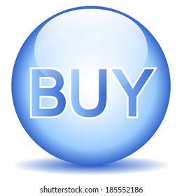 Buy button isolated on white background.