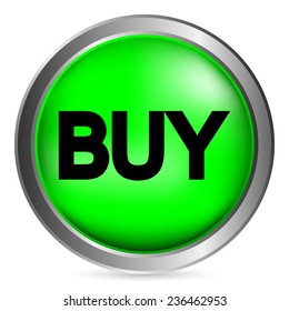 Buy button isolated on white background. Vector illustration.