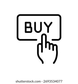 Buy button line icon design