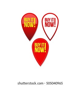 Buy button, marketing campaign poster for your online and offline store.