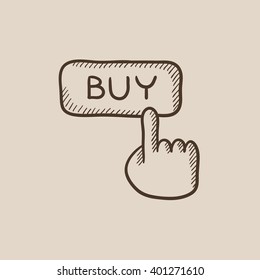 Buy button sketch icon.