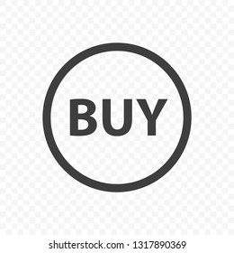 Buy button. Text. Vector on transparent background
