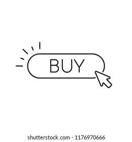 Buy button. Vector icon in line art style