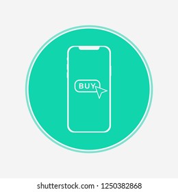 Buy button vector icon sign symbol