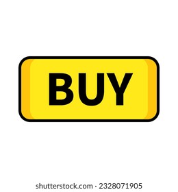 Buy Button In Yellow Duo Color And Rectangle Shape With Black Line For Advertising

