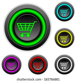 Buy buttons set on white background