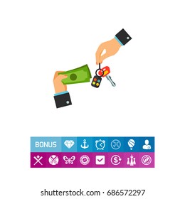 Buy car concept icon