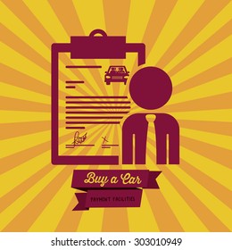 Buy a Car digital design, vector illustration eps 10
