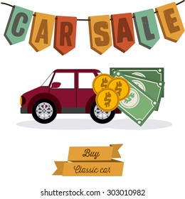 Buy a Car digital design, vector illustration eps 10