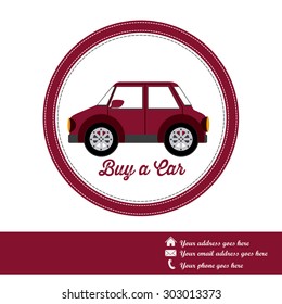 Buy a Car digital design, vector illustration eps 10