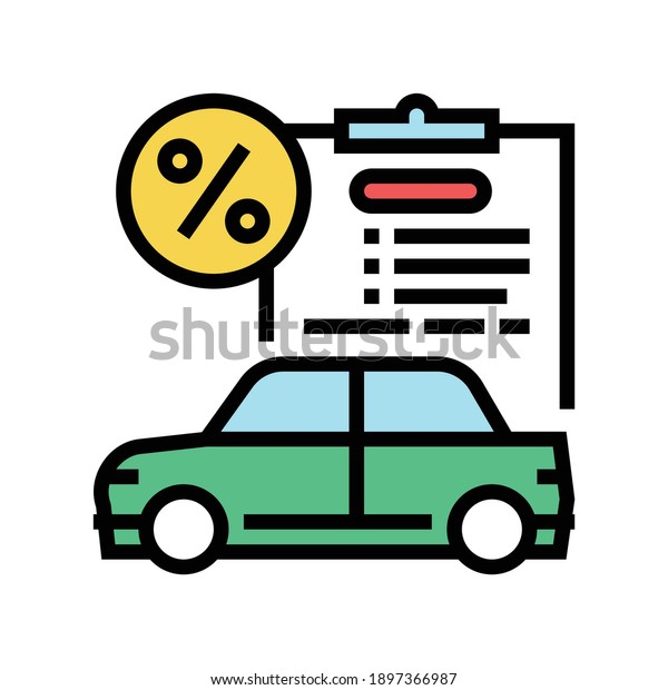 buy car loan color icon vector. buy car loan\
sign. isolated symbol\
illustration