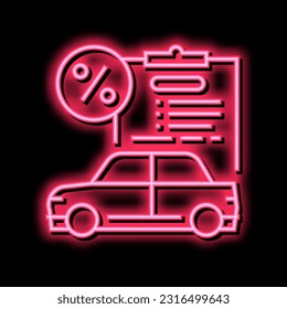 buy car loan neon light sign vector. buy car loan illustration