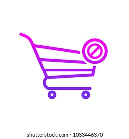Buy cart clear shop store icon. Vector illustration