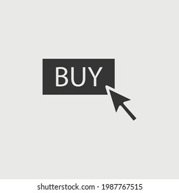 buy click button vector icon online shopping