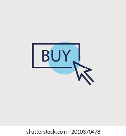 buy click button vector icon online shopping