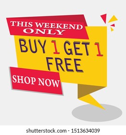 buy get free sale banner template.editable text