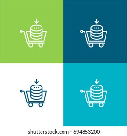 Buy green and blue material color minimal icon or logo design