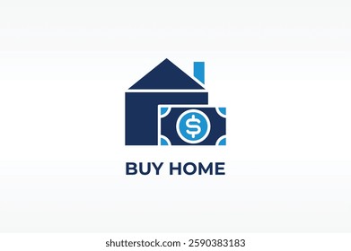 BUY HOME vector, icon or logo sign isolated symbol illustration