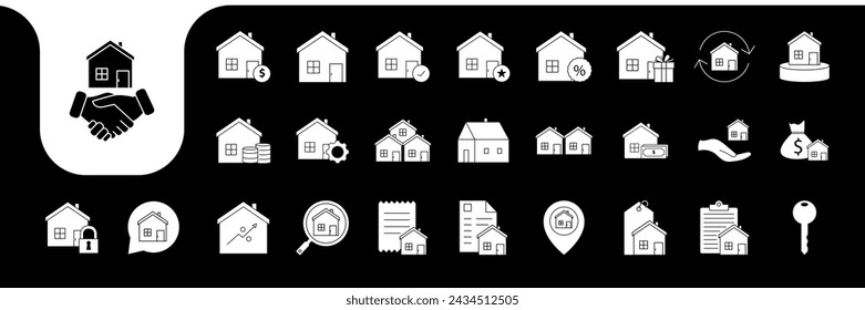 comprar vector de diseño de colección de iconos de casa