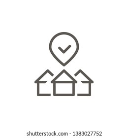 Buy house property, selection vector icon. Simple element illustration from UI concept. Buy, house, property, selection vector icon. Real estate concept vector illustration.