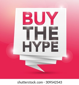 BUY THE HYPE, poster design element