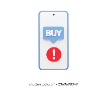 Compra de un elemento de ilustración de representación 3d
