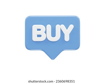 Buy icon 3d rendering illustration element