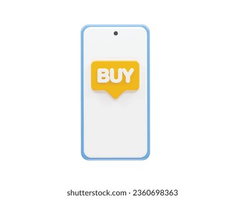 Buy icon 3d rendering illustration element