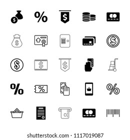 Buy icon. collection of 25 buy filled and outline icons such as credit card, online shopping, bill of house, money, cash payment. editable buy icons for web and mobile.