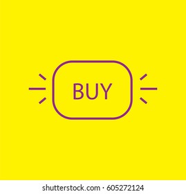 Buy icon. Linear style. Isolated vector.