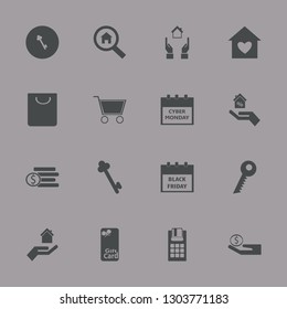 buy icon set with key, pos terminal and shopping cart vector illustration
