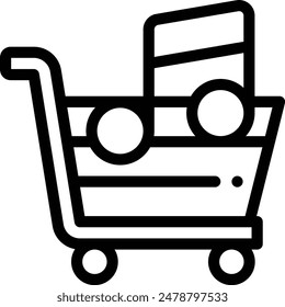buy icon. Thin Linear Style Design Isolated On White Background