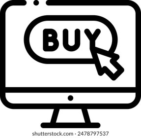 buy icon. Thin Linear Style Design Isolated On White Background